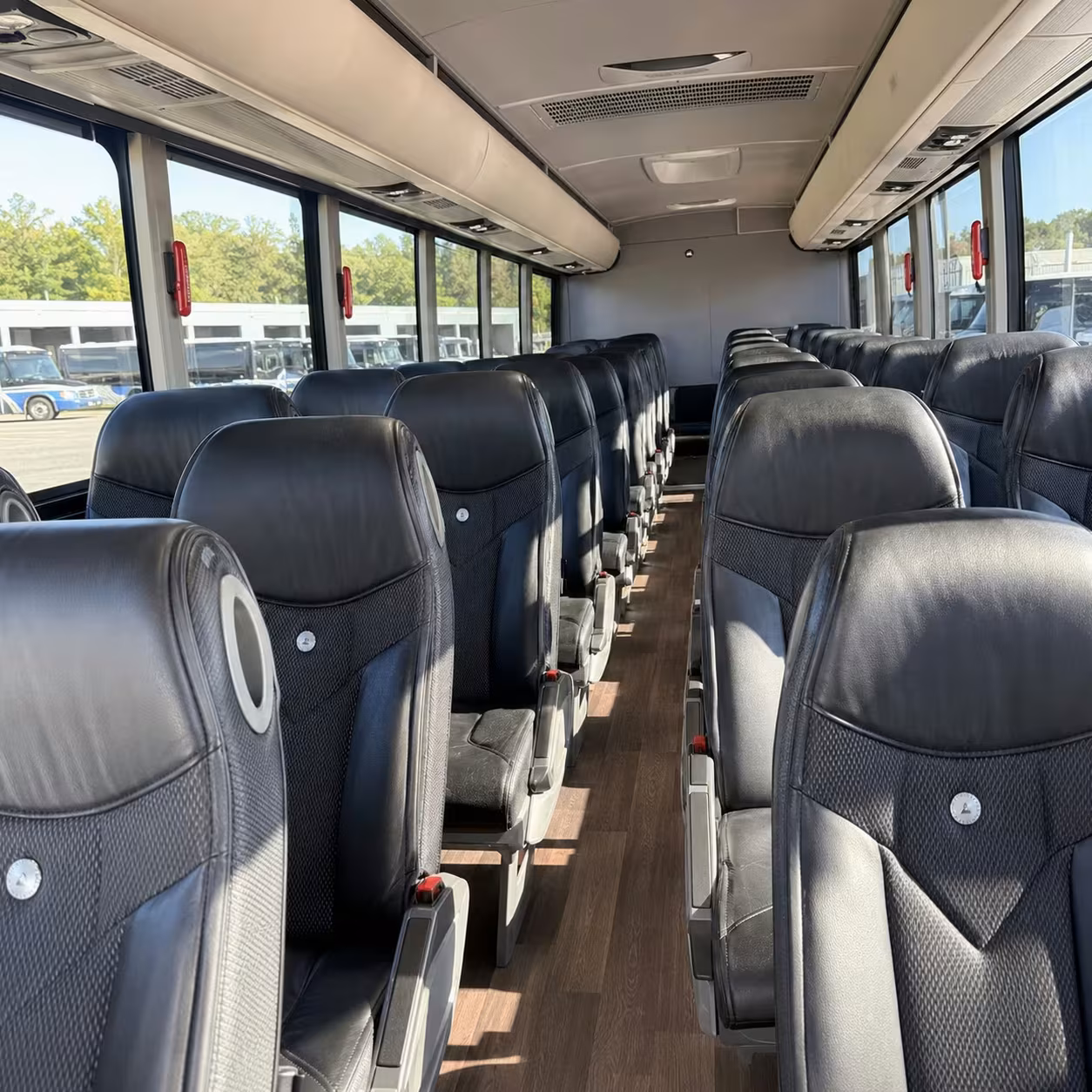56 passenger charter bus interior