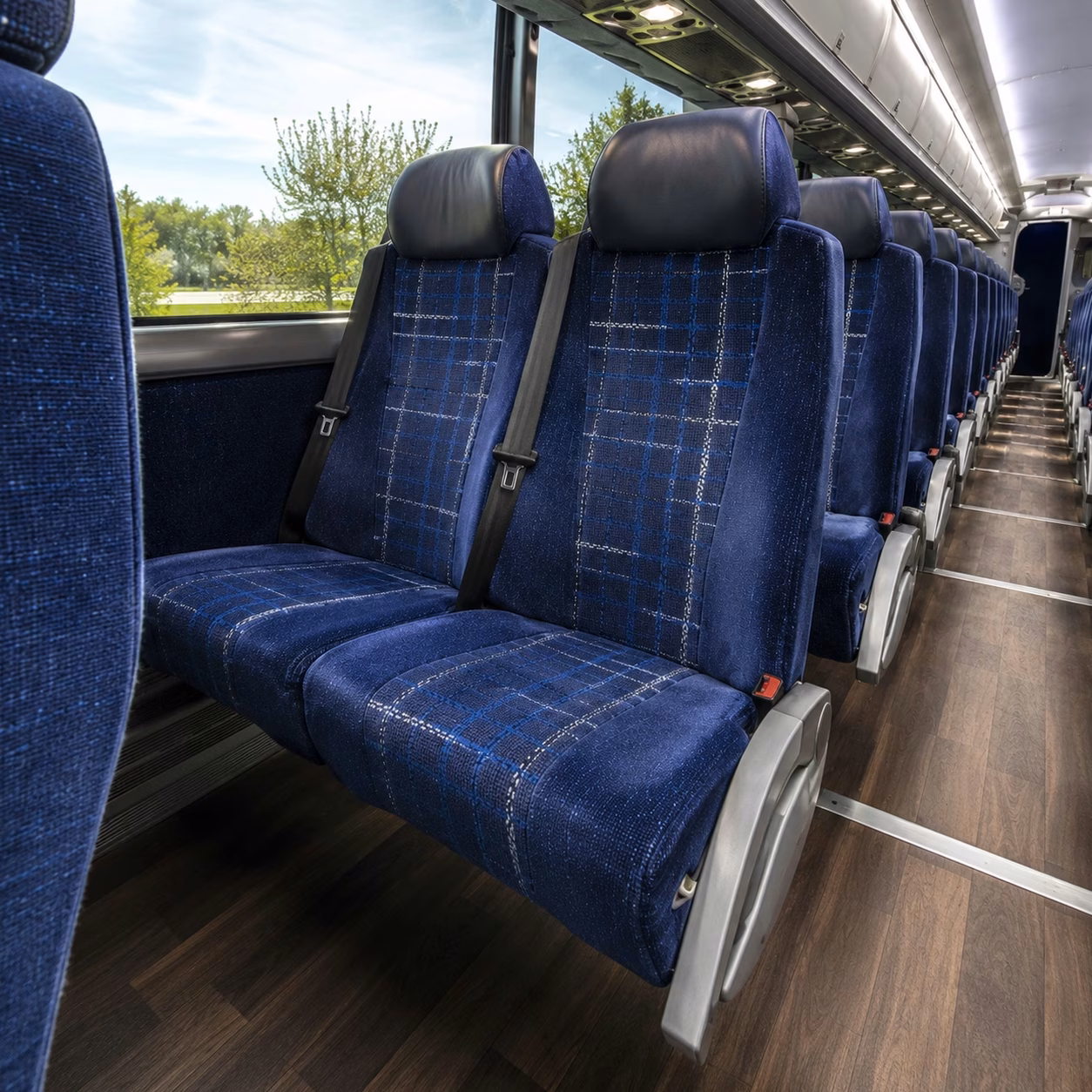 west palm beach charter bus interior