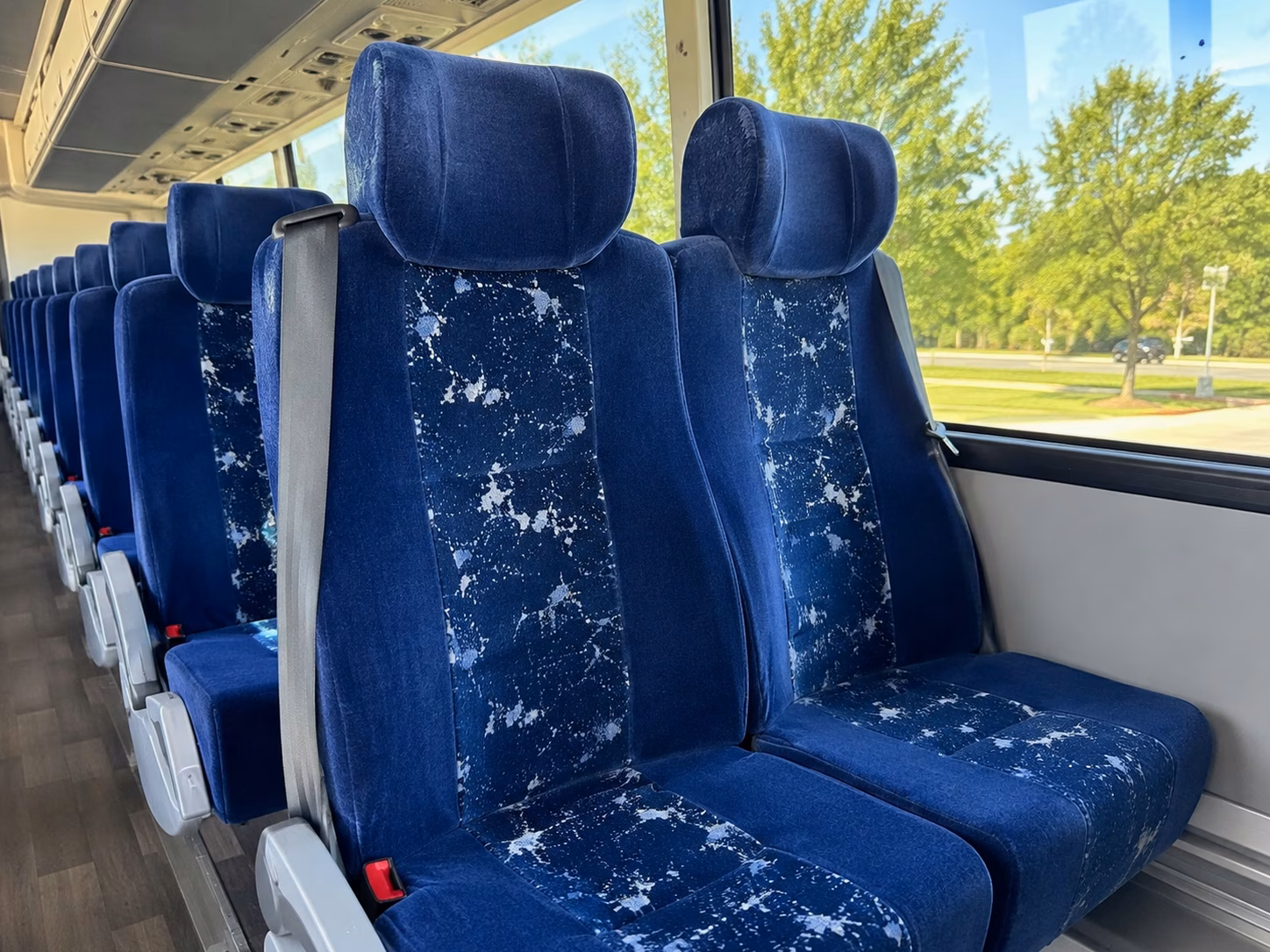west palm beach charter bus rental interior