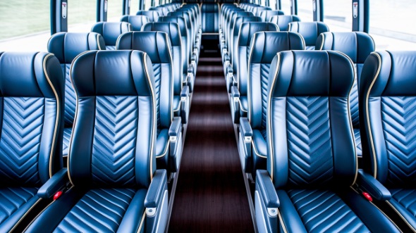 west palm beach 54 passenger charter bus inside