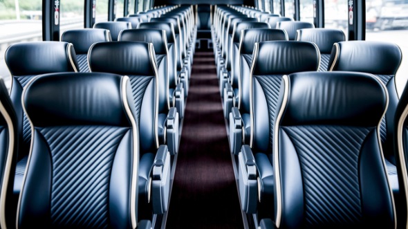 west palm beach 55 passenger charter bus inside