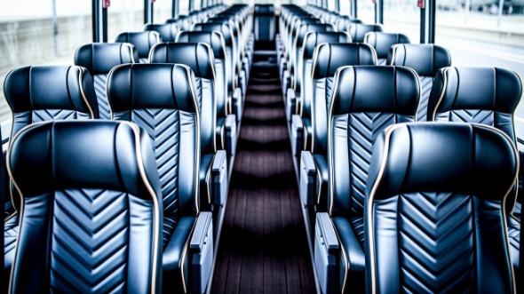 west palm beach 56 passenger charter bus inside