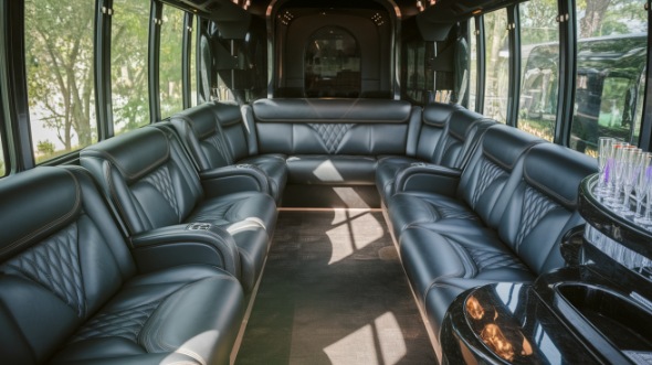 west palm beach party bus rental interior
